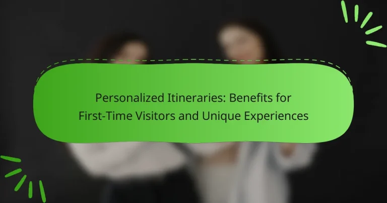 Personalized Itineraries: Benefits for First-Time Visitors and Unique Experiences