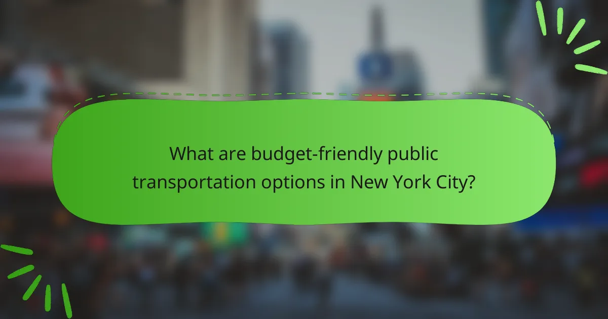 What are budget-friendly public transportation options in New York City?