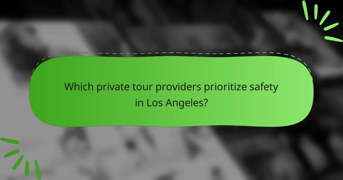 Which private tour providers prioritize safety in Los Angeles?